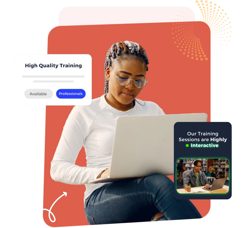 Woman pressing laptop Learn Tech In Calabar
