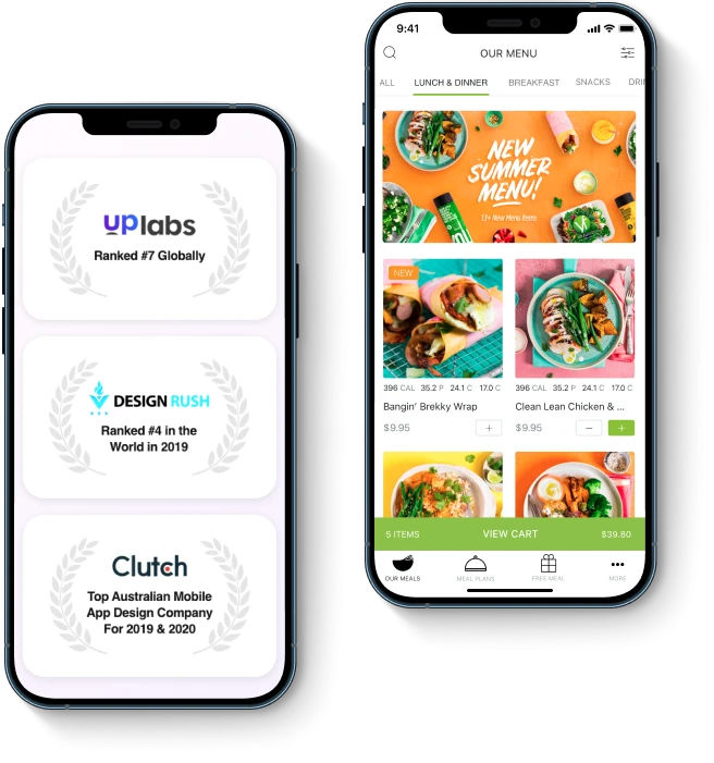 Mobile food app design